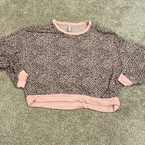 NWOT Z Supply Pink animal print sweatshirt L